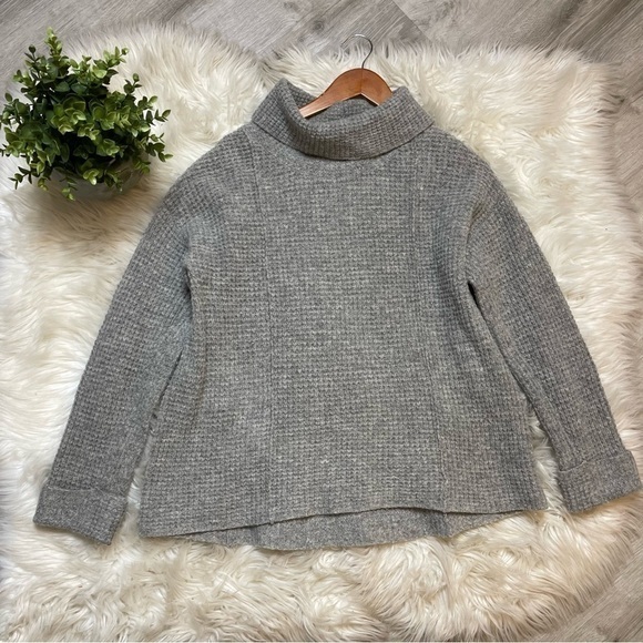 Free People Sidewinder wool cowl neck gray sweater - Picture 2 of 8